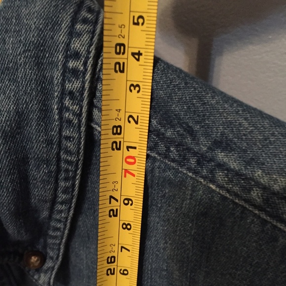 Faded Glory Denim Jeans Button Shirt - Picture 5 of 7